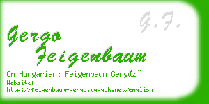 gergo feigenbaum business card